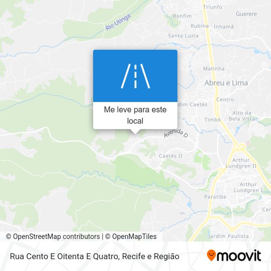 Rua Cento E Oitenta E Quatro mapa