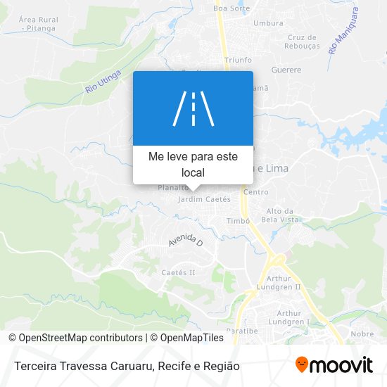 Terceira Travessa Caruaru mapa