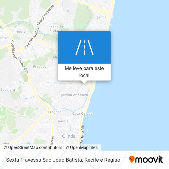 Sexta Travessa São João Batista mapa