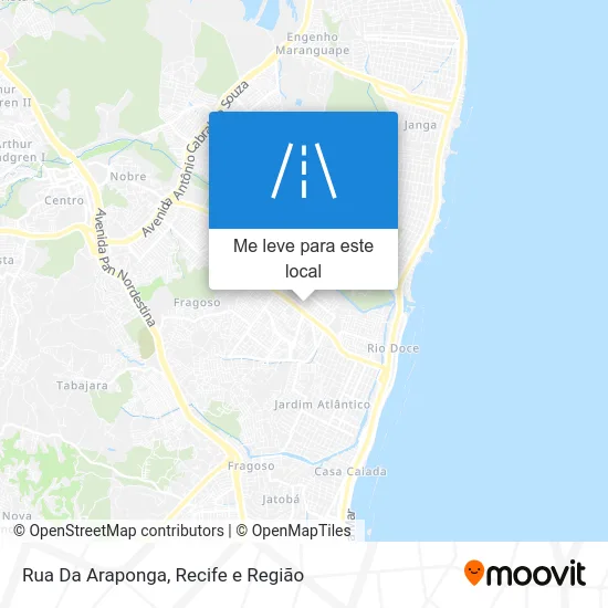 Rua Da Araponga mapa