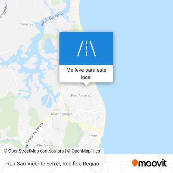 Rua São Vicente Férrer mapa