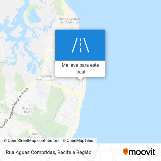 Rua Águas Compridas mapa