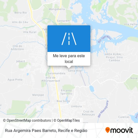 Rua Argemira Paes Barreto mapa