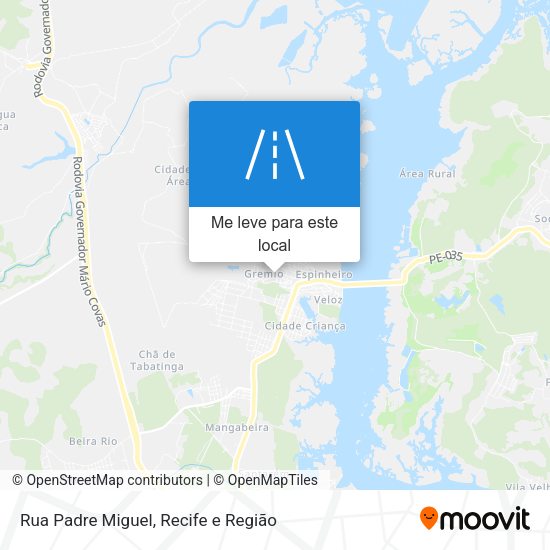 Rua Padre Miguel mapa