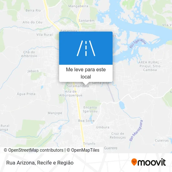 Rua Arizona mapa