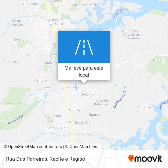 Rua Das Parreiras mapa