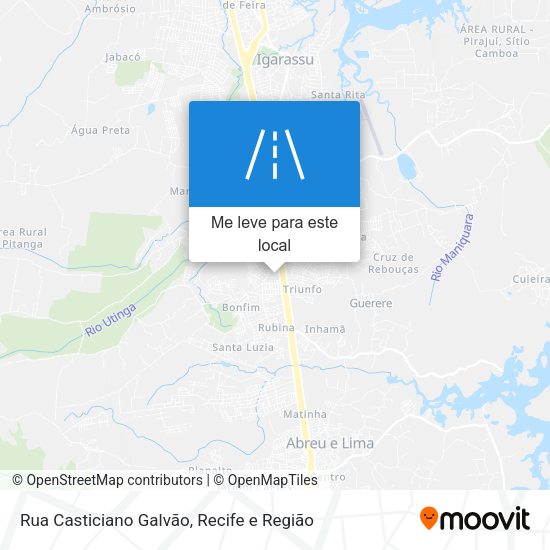 Rua Casticiano Galvão mapa