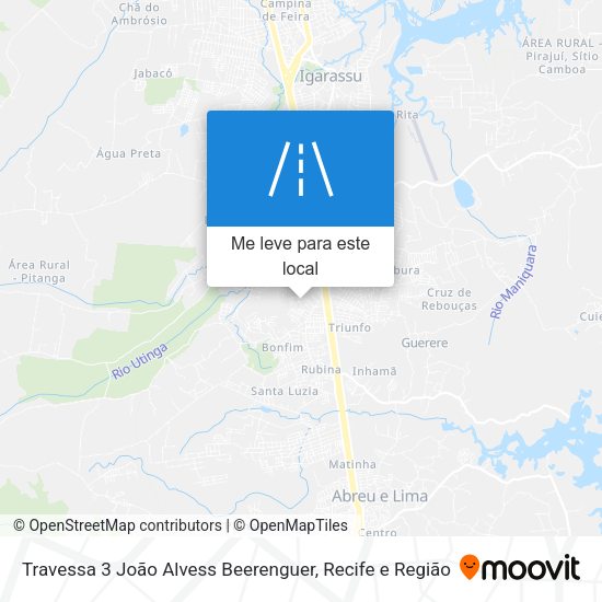 Travessa 3 João Alvess Beerenguer mapa