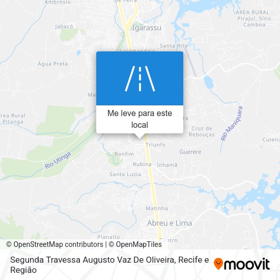 Segunda Travessa Augusto Vaz De Oliveira mapa