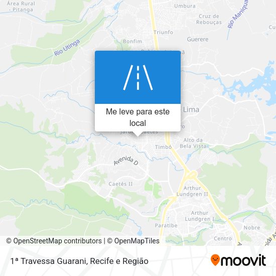 1ª Travessa Guarani mapa