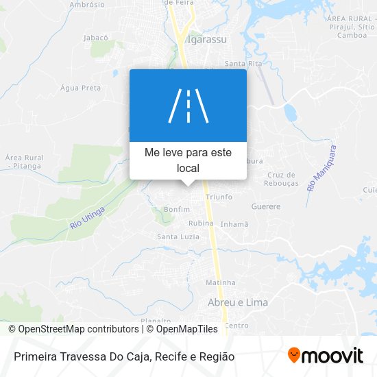 Primeira Travessa Do Caja mapa