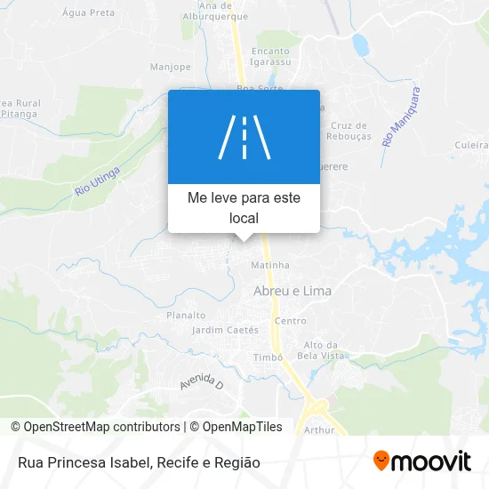Rua Princesa Isabel mapa