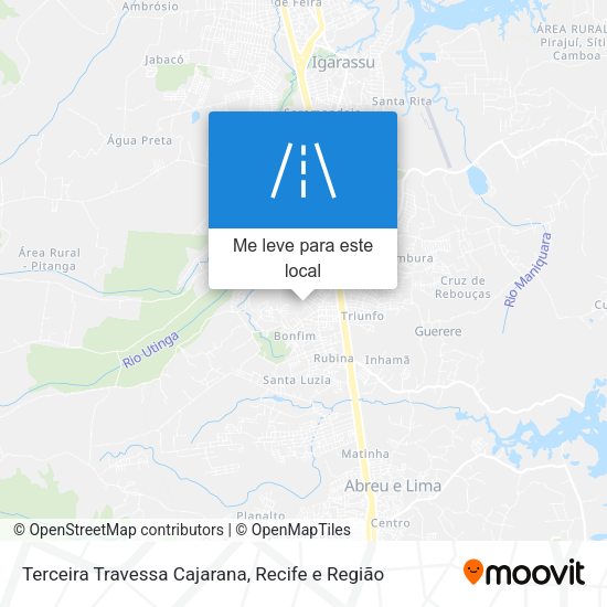 Terceira Travessa Cajarana mapa