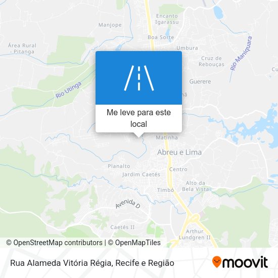 Rua Alameda Vitória Régia mapa