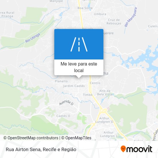 Rua Airton Sena mapa
