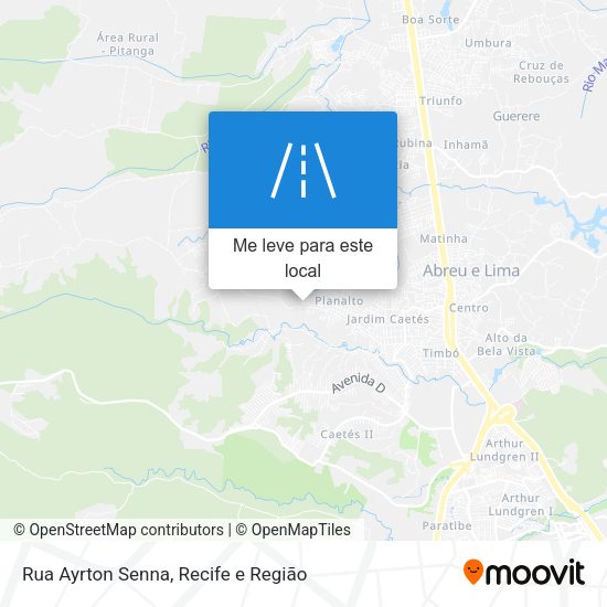 Rua Ayrton Senna mapa