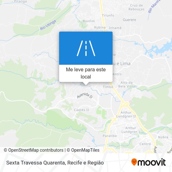 Sexta Travessa Quarenta mapa