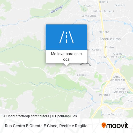 Rua Centro E Oitenta E Cinco mapa