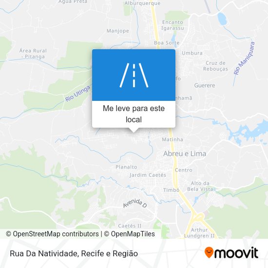 Rua Da Natividade mapa