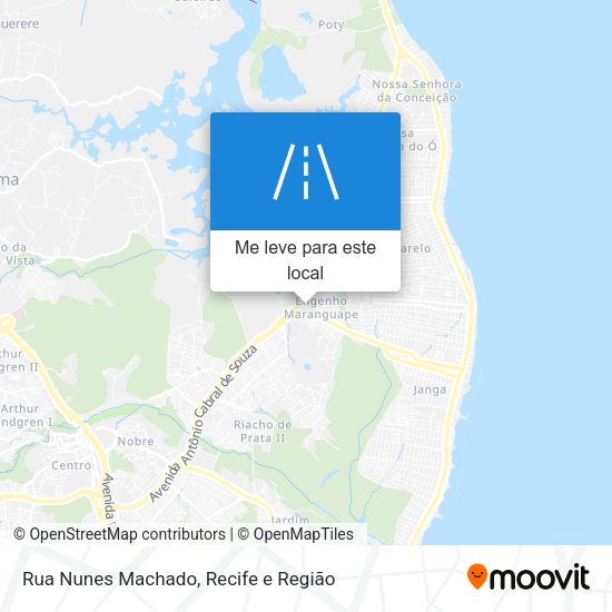 Rua Nunes Machado mapa