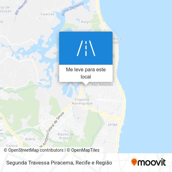 Segunda Travessa Piracema mapa