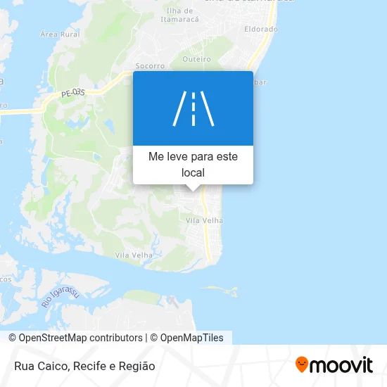 Rua Caico mapa