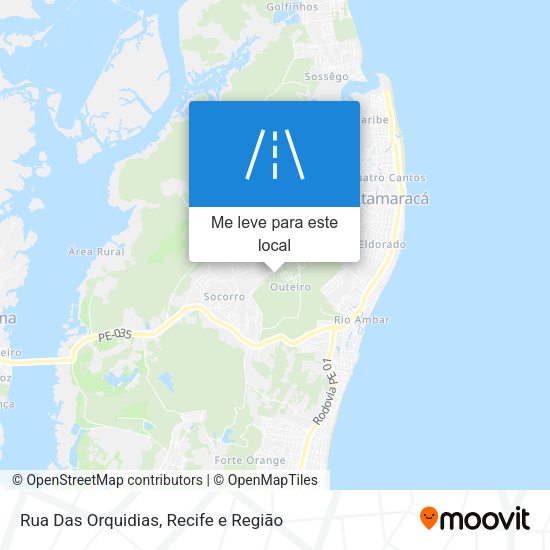 Rua Das Orquidias mapa