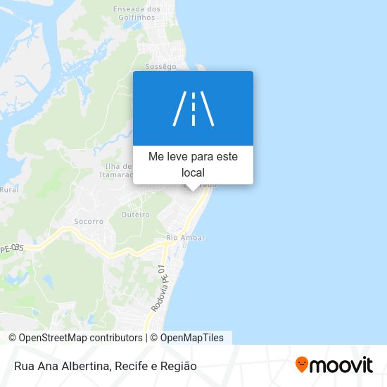 Rua Ana Albertina mapa