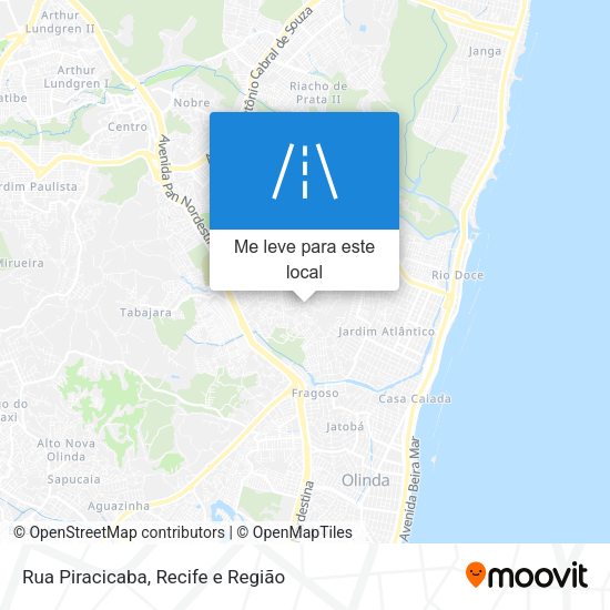 Rua Piracicaba mapa