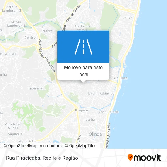 Rua Piracicaba mapa
