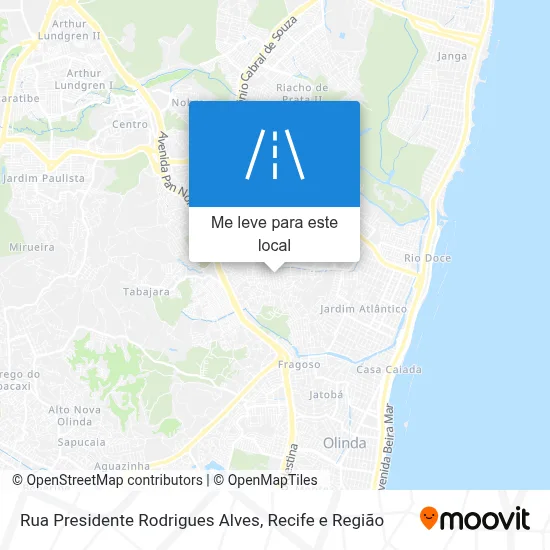 Rua Presidente Rodrigues Alves mapa