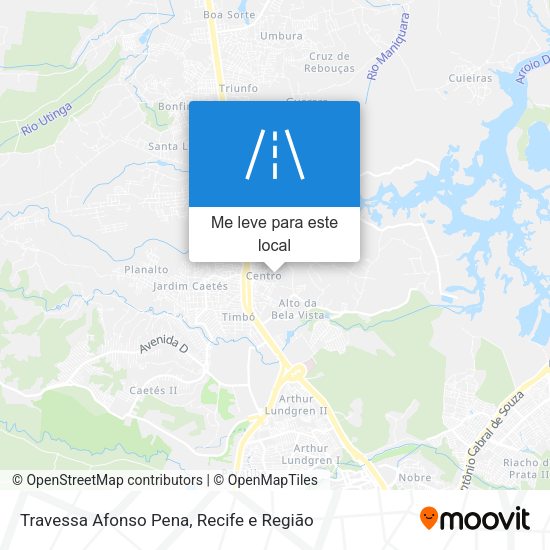 Travessa Afonso Pena mapa