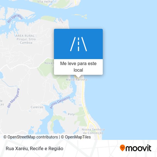 Rua Xaréu mapa