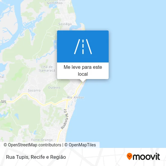 Rua Tupis mapa