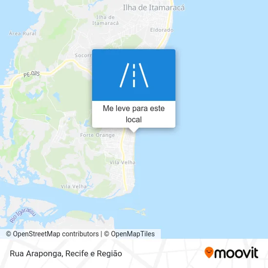 Rua Araponga mapa