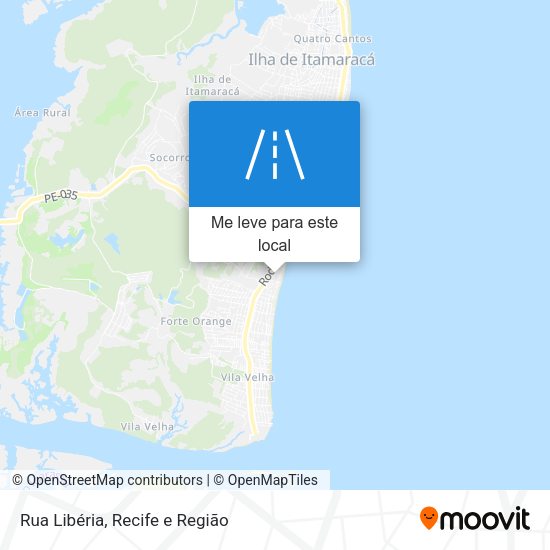 Rua Libéria mapa