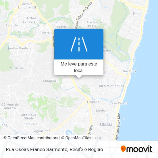 Rua Oseas Franco Sarmento mapa