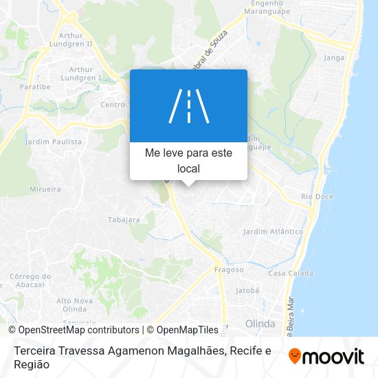 Terceira Travessa Agamenon Magalhães mapa