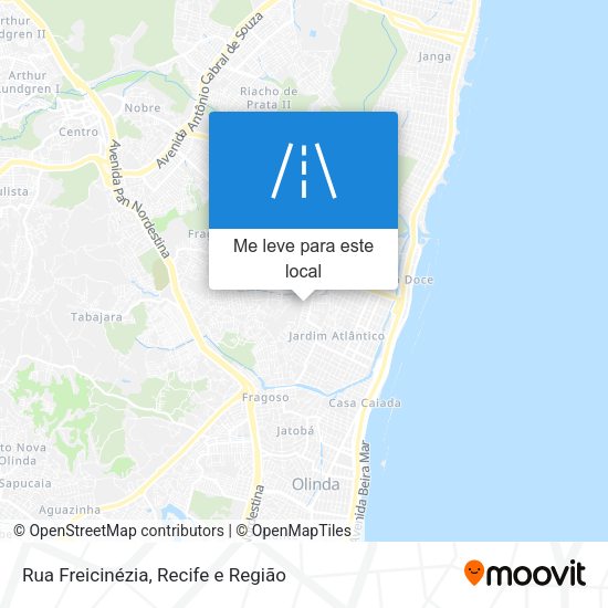 Rua Freicinézia mapa
