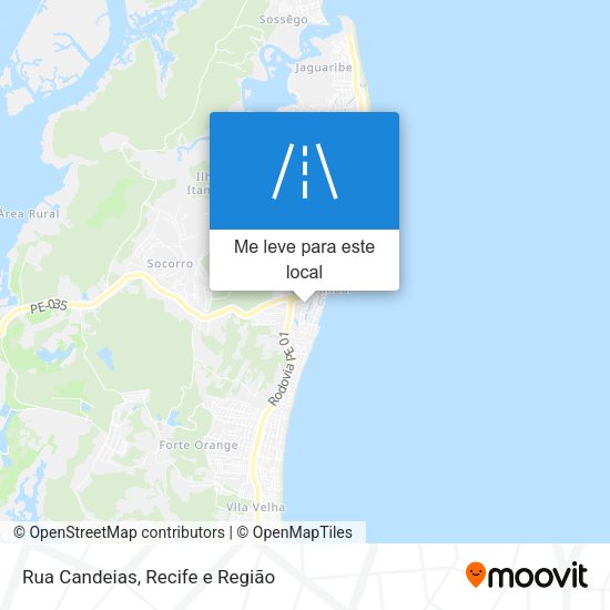Rua Candeias mapa
