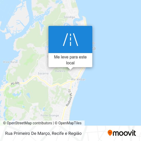 Rua Primeiro De Março mapa