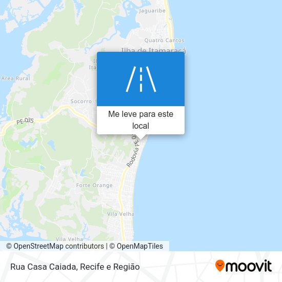 Rua Casa Caiada mapa
