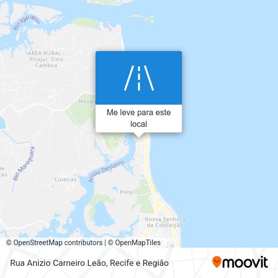 Rua Anizio Carneiro Leão mapa