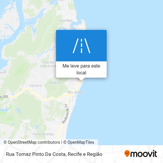 Rua Tomaz Pinto Da Costa mapa