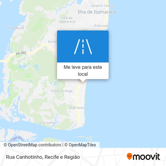 Rua Canhotinho mapa