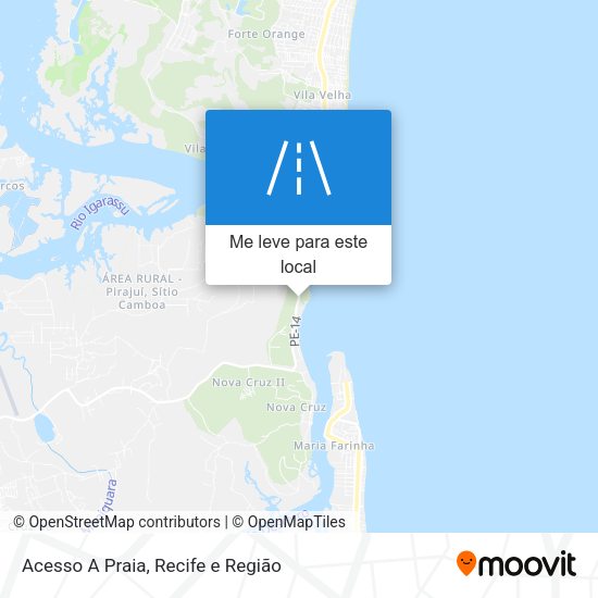 Acesso A Praia mapa