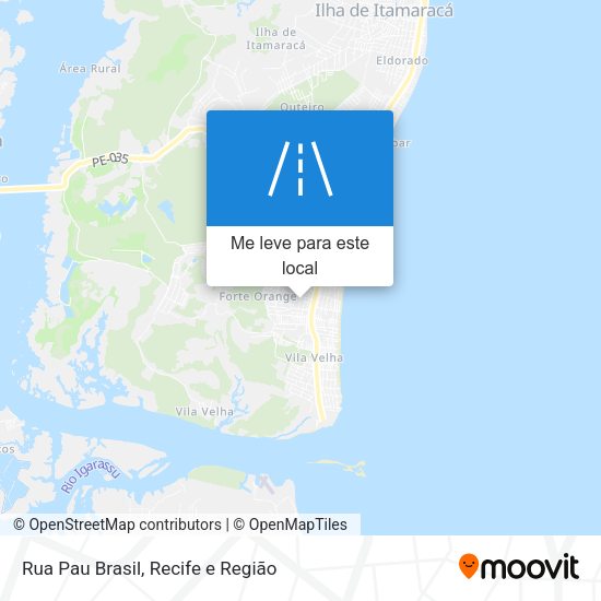 Rua Pau Brasil mapa