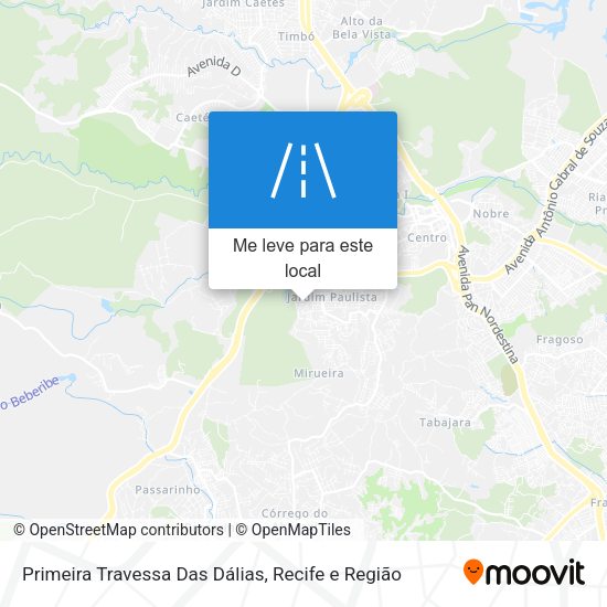Primeira Travessa Das Dálias mapa