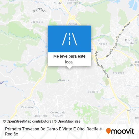 Primeira Travessa Da Cento E Vinte E Oito mapa