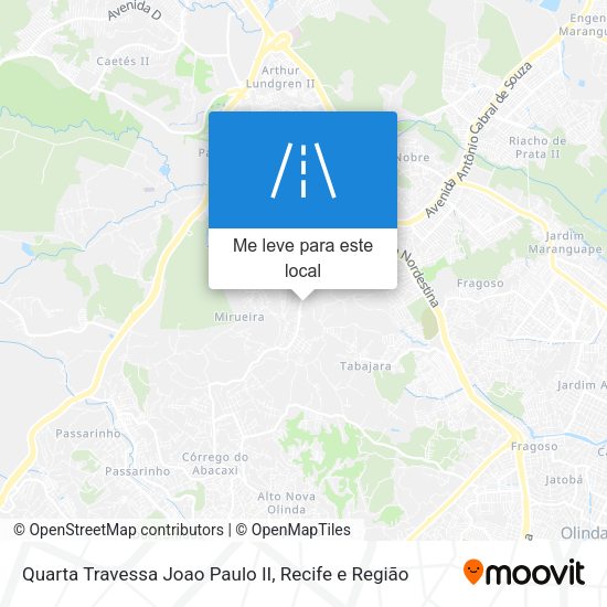 Quarta Travessa Joao Paulo II mapa